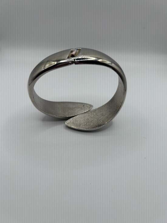 Heavy 925 Sterling Silver Sculptura Bangle Bracelet 68.5g Minimalist Wrap - Picture 3 of 15